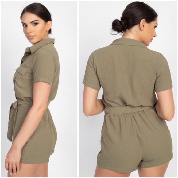 Button down front romper - Picture 2 of 4